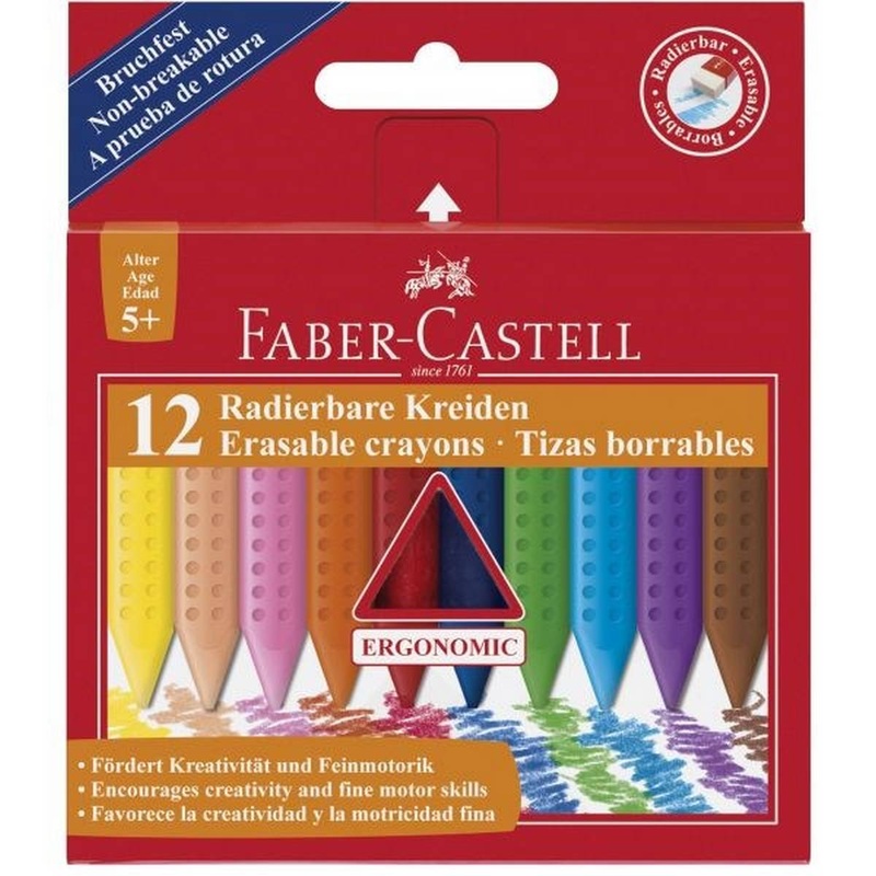 Faber Castell Grip Erasble Crayons Box of 12