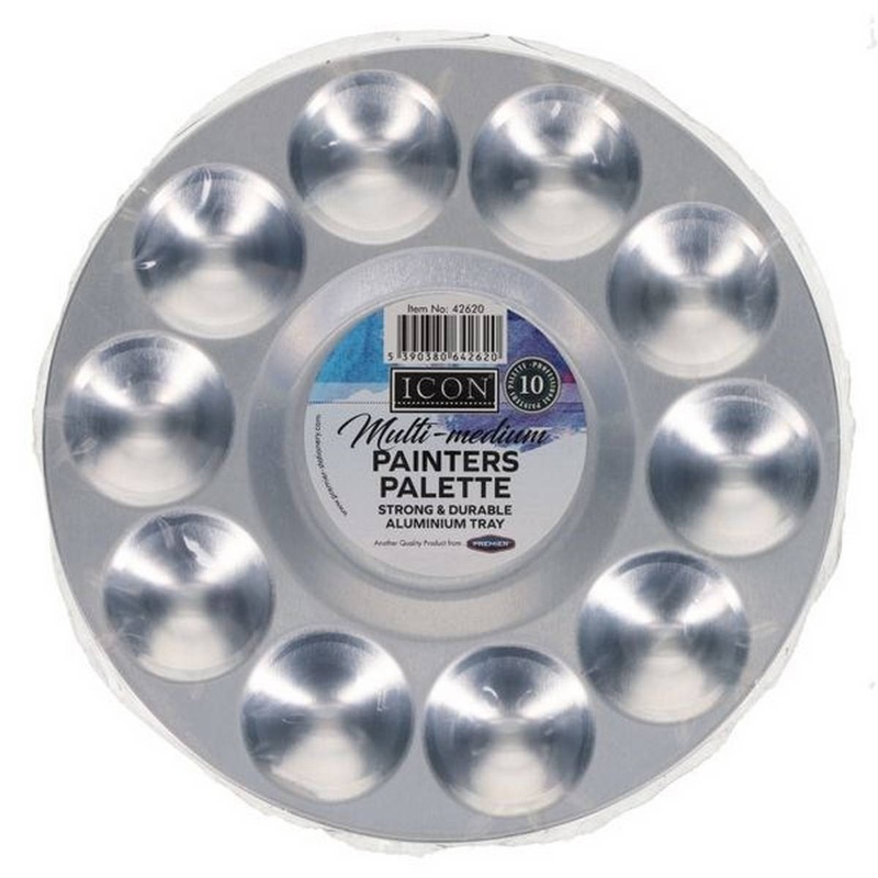 Multi-Medium Painters Palette  Aluminum Tray 10 Wells