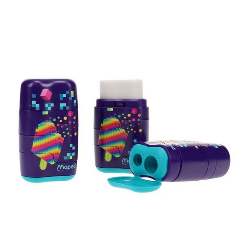 Maped Connect Pixel Party Sharpener and Eraser