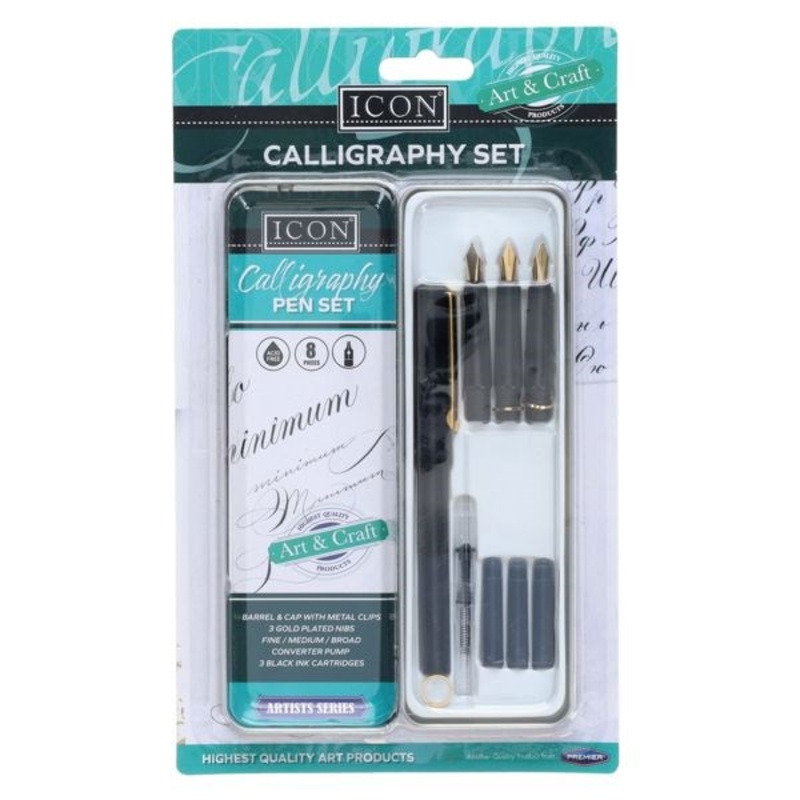 Calligraphy Set In Tin