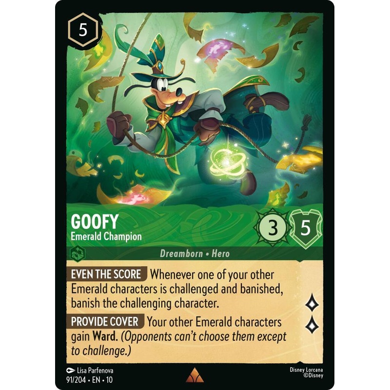 Goofy – Emerald Champion (91/204) [Whispers in the Well] (ONLINE ORDER ONLY)