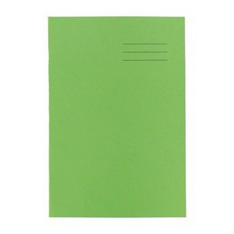A4 Exercise Book 64 Page, Top Half Plain / Bottom 15mm Ruled, Light Green  Pack of 50