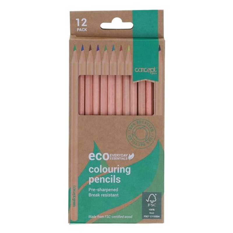 Concept Green Colouring Pencils Pack of 12