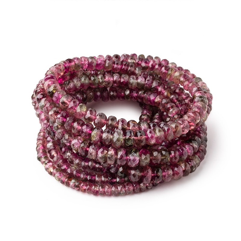 3-6mm Multi Color Tourmaline Faceted Rondelle Beads 16 inch 157 pieces AAA (ONLINE ORDER ONLY)