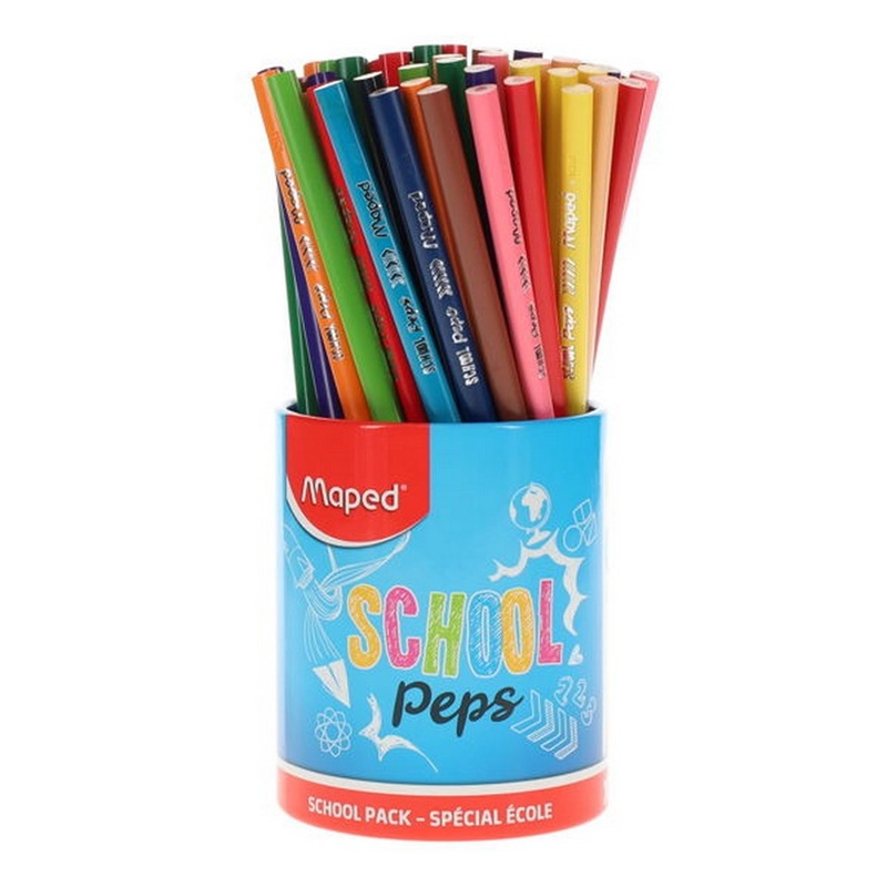 Maped Schoolpeps Triangular Colour Pencils Tub of 72