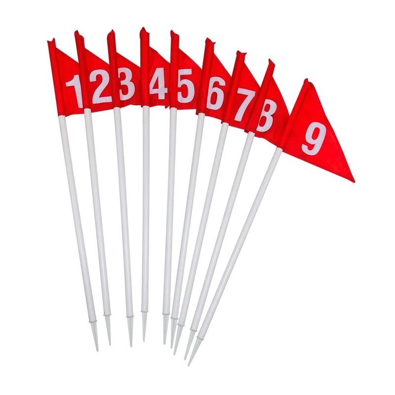 Mini Target Golf Flag Set Numbered 1-9 80cm