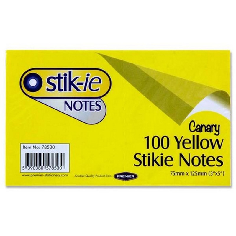 Post-it Sticky Notes 75 x 125 mm Yellow