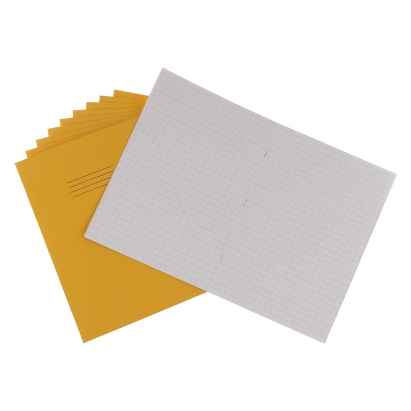 Classmates A4 Exercise Book 64 Page, 10mm Squared, Yellow  Pack of 50
