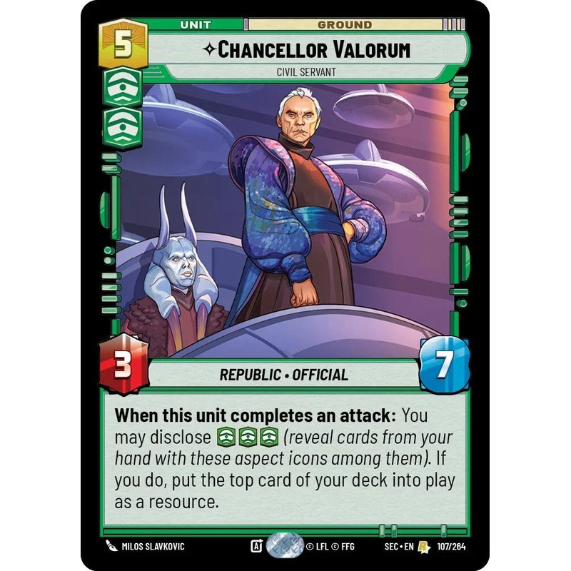 Chancellor Valorum (107/264) – Civil Servant (107/264) [Secrets of Power] (ONLINE ORDER ONLY)