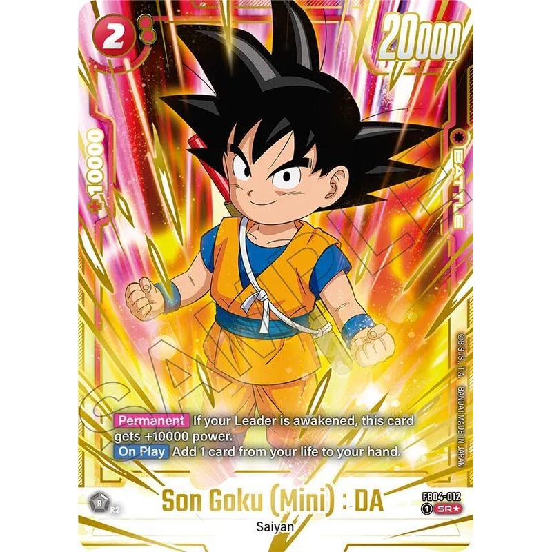 Son Goku (Mini) : DA – FB04-012 (Gold) [Fusion World Promotion Cards] (ONLINE ORDER ONLY)
