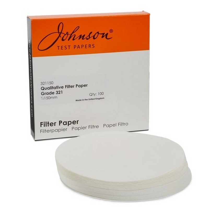 Johnson Wet Strengthened Medium Flow Filter Papers 150mm Diameter  Pack of 100