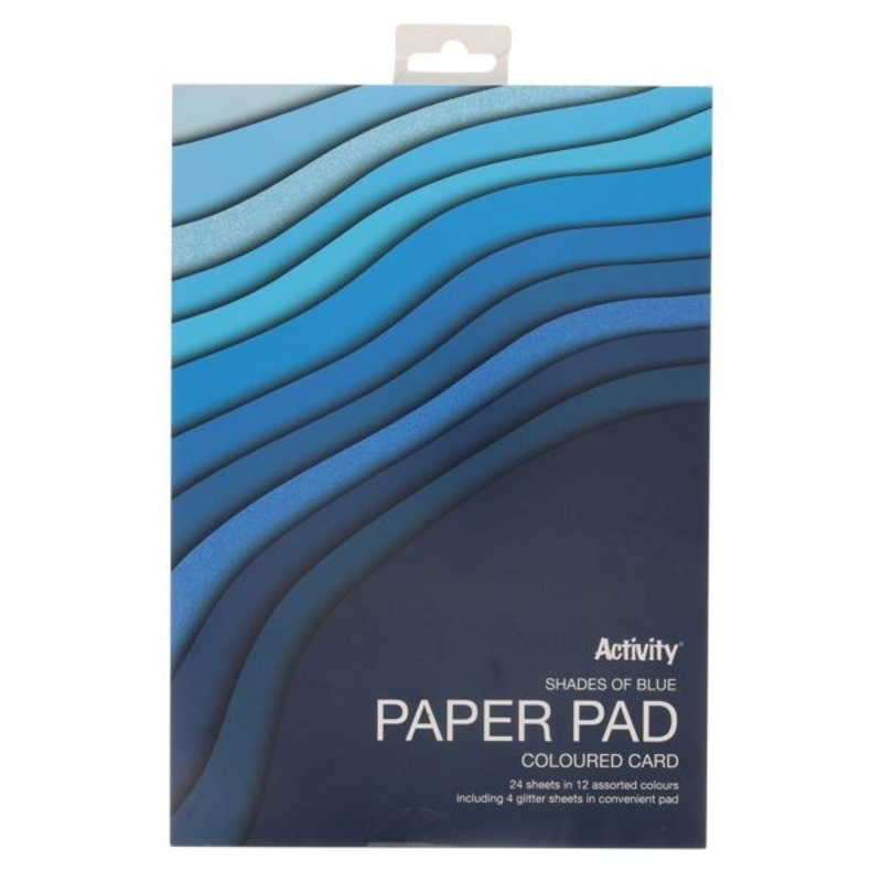 A4 Card Pad 24 Sheets  Shades of Blue