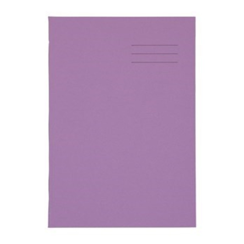 A4 Exercise Book 80 Page, 8mm Ruled With Margin, Purple  Pack of 50