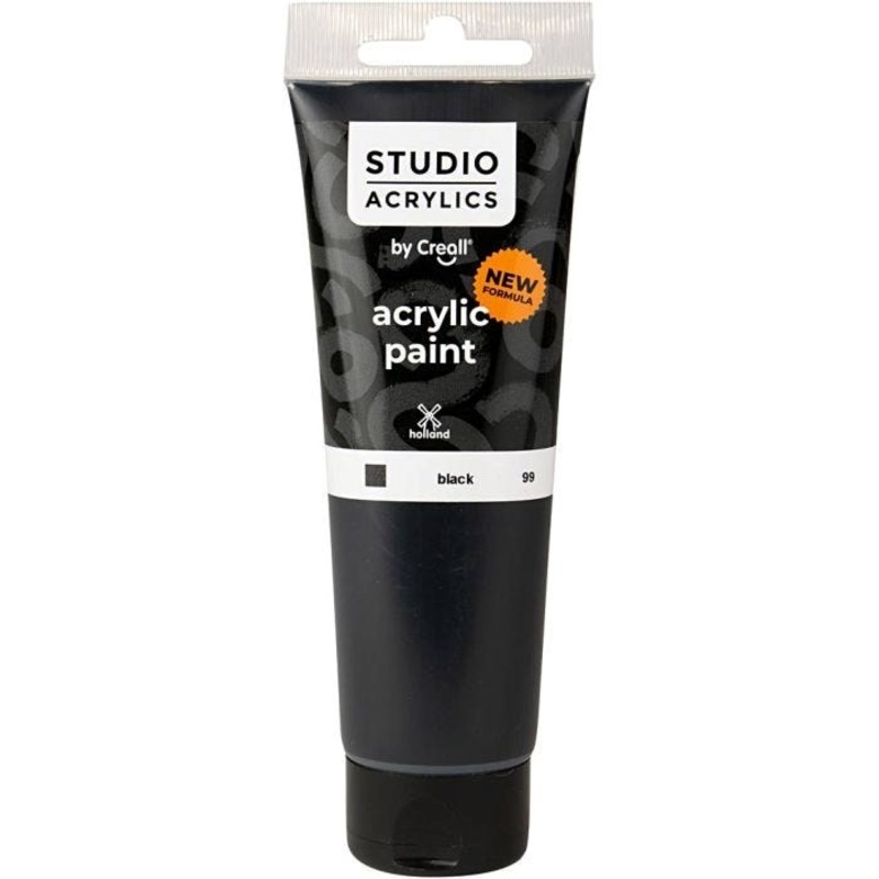 Creall Studio Acrylic  120ml tube Black