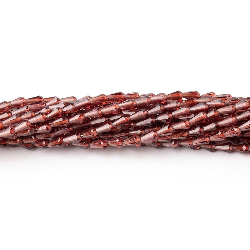 4-5mm Garnet Straight Drill Tear Drop Beads 18 inch 110 pieces (ONLINE ORDER ONLY)