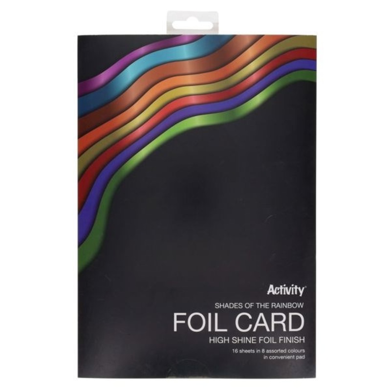 A4 Foil Card 16 Sheets  Shades Of The Rainbow