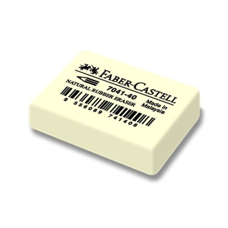 Faber Castell White Pencil Eraser 7041-40 Box of 40