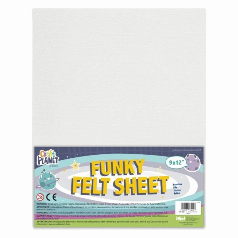 Funky Felt  912 White  Pack of 24