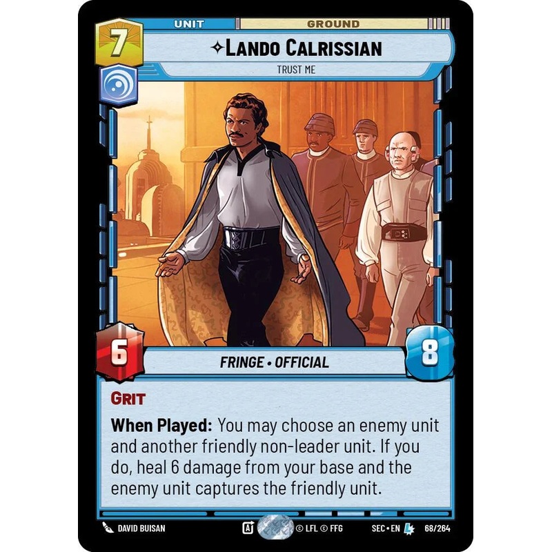 Lando Calrissian (68/264) – Trust Me (68/264) [Secrets of Power] (ONLINE ORDER ONLY)