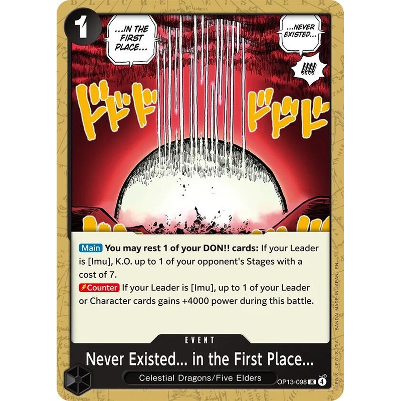 Never Existed… in the First Place… [Carrying On His Will] (ONLINE ORDER ONLY)