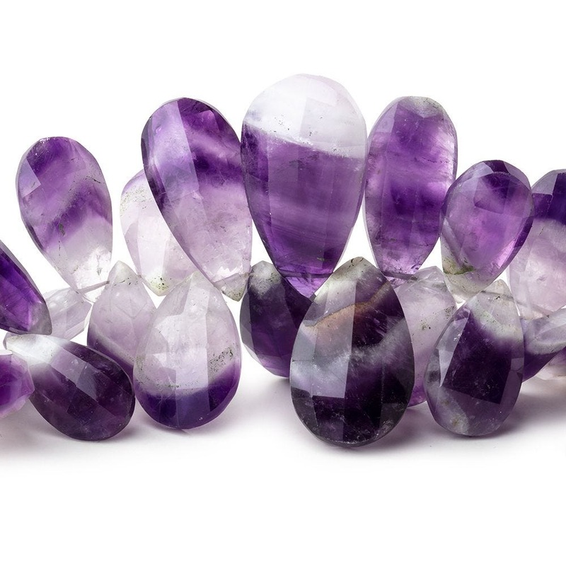 9×7-25x14mm Cape Amethyst Faceted Pear Beads 9 inch 64 pieces (ONLINE ORDER ONLY)
