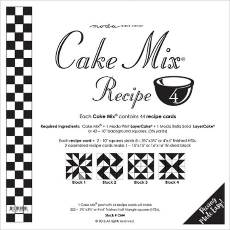 Cake Mix Recipe 4 Quilt Papers by Moda Fabrics (ONLINE ORDER ONLY)