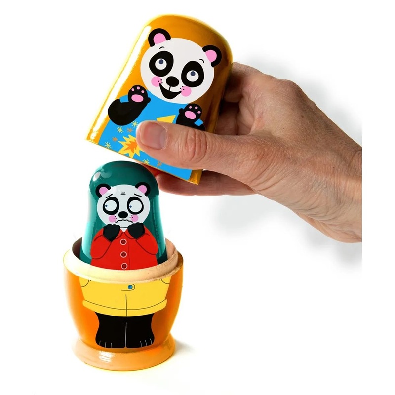 **Learn Well Nesting Emotion Panda Bears Set of 4