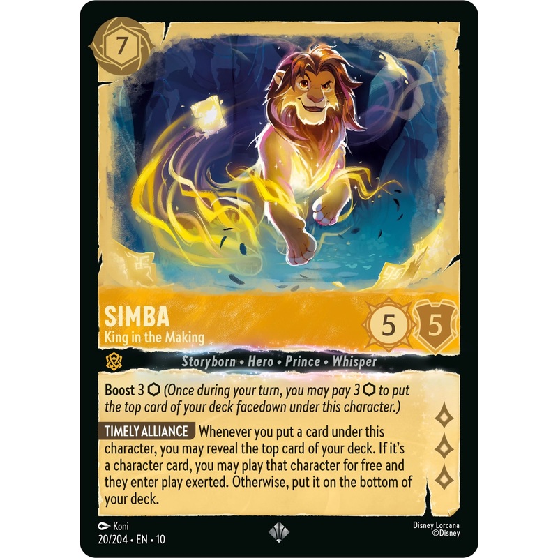 Simba – King in the Making (20/204) [Whispers in the Well] (ONLINE ORDER ONLY)