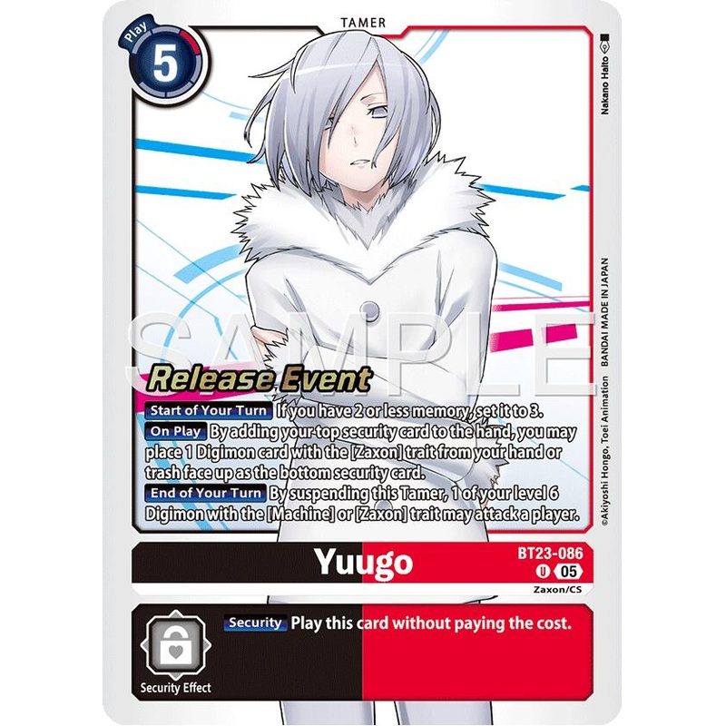 Yuugo [BT23-086] [Hackers’ Slumber Release Event Cards] (ONLINE ORDER ONLY)
