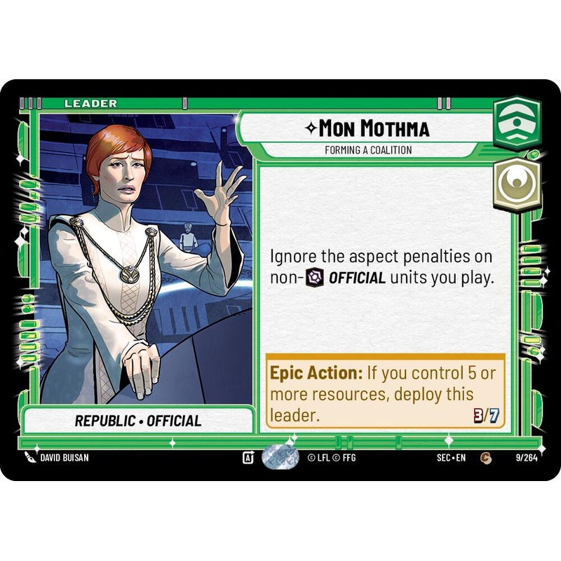 Mon Mothma – Forming a Coalition (9/264) (9/264) [Secrets of Power] (ONLINE ORDER ONLY)