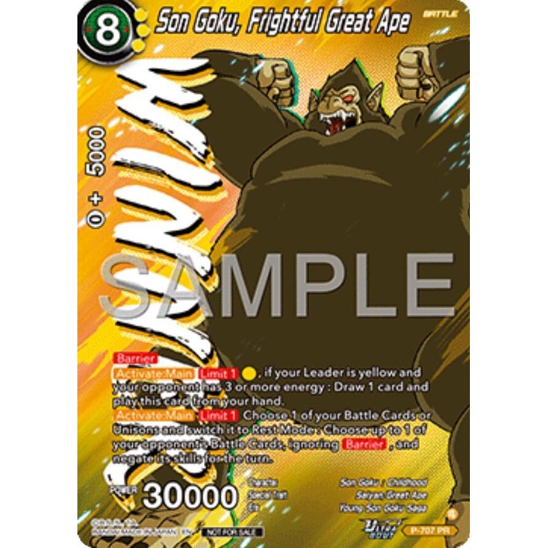 Son Goku, Frightful Great Ape (Ultra-Bout Series Tournament Pack Vol.13) (Winner) (P-707) [Tournament Promotion Cards] (ONLINE ORDER ONLY)