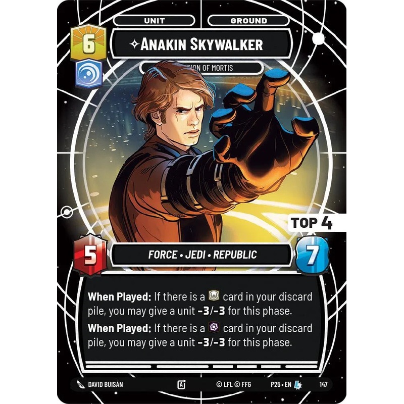 Anakin Skywalker – Champion of Mortis (Top 4) (149) (149) [Sector and Regional Promos: Season 1] (ONLINE ORDER ONLY)