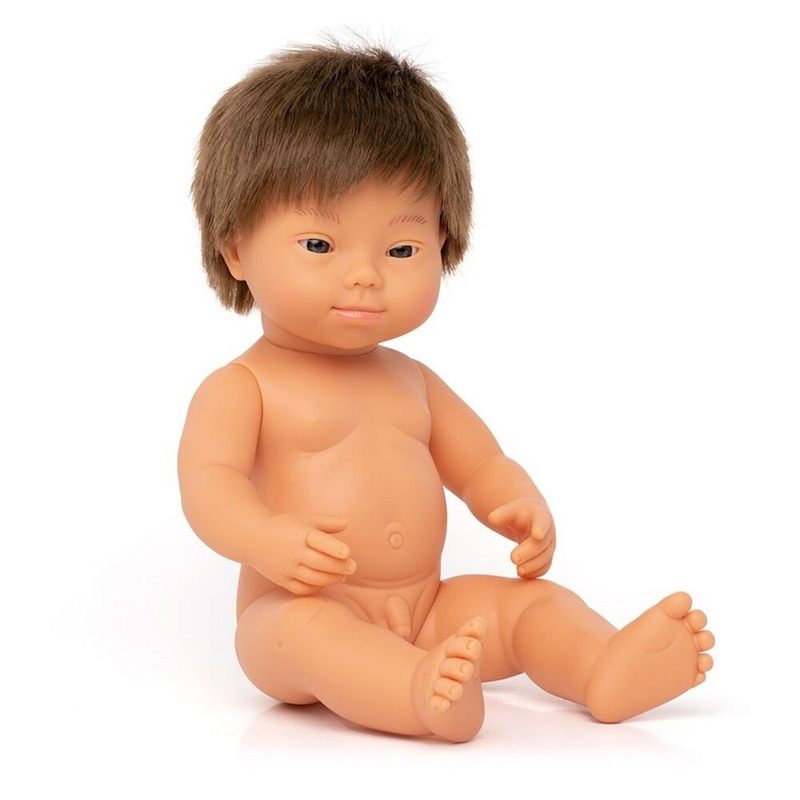 Baby Doll Caucasian Boy with Down Syndrome 38 cm