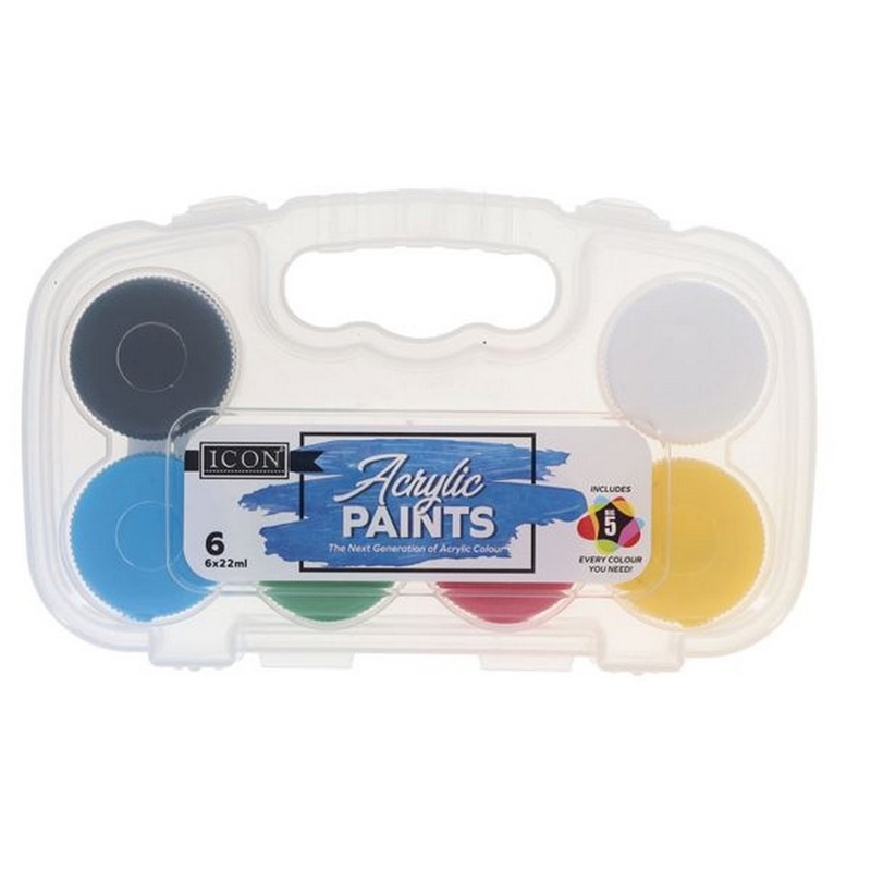 Icon Acrylic Paint Set 6x22ml