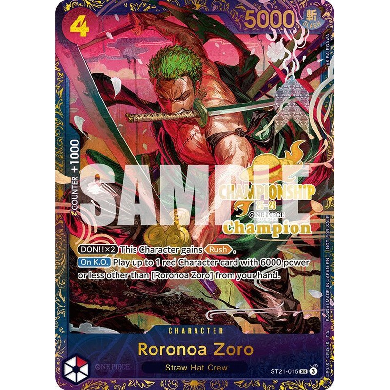 Roronoa Zoro (CS 25-26 1st Place) [One Piece Promotion Cards] (ONLINE ORDER ONLY)