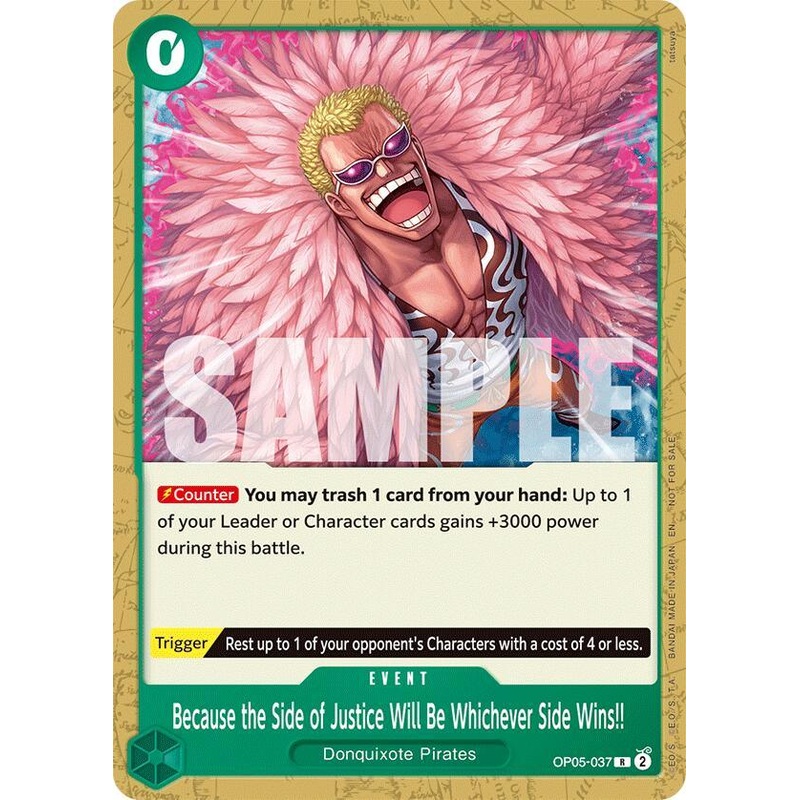 Because the Side of Justice Will Be Whichever Side Wins!! (Tournament Pack 2025 Vol. 4) [One Piece Promotion Cards] (ONLINE ORDER ONLY)