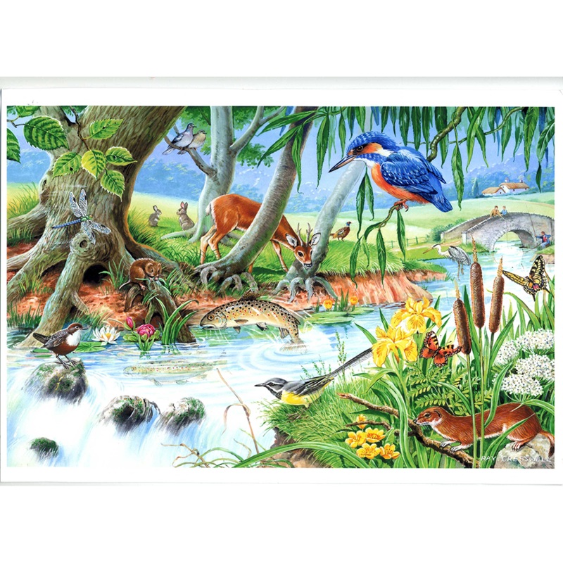 By The Riverbank  BIG 250 Piece Jigsaw Puzzle