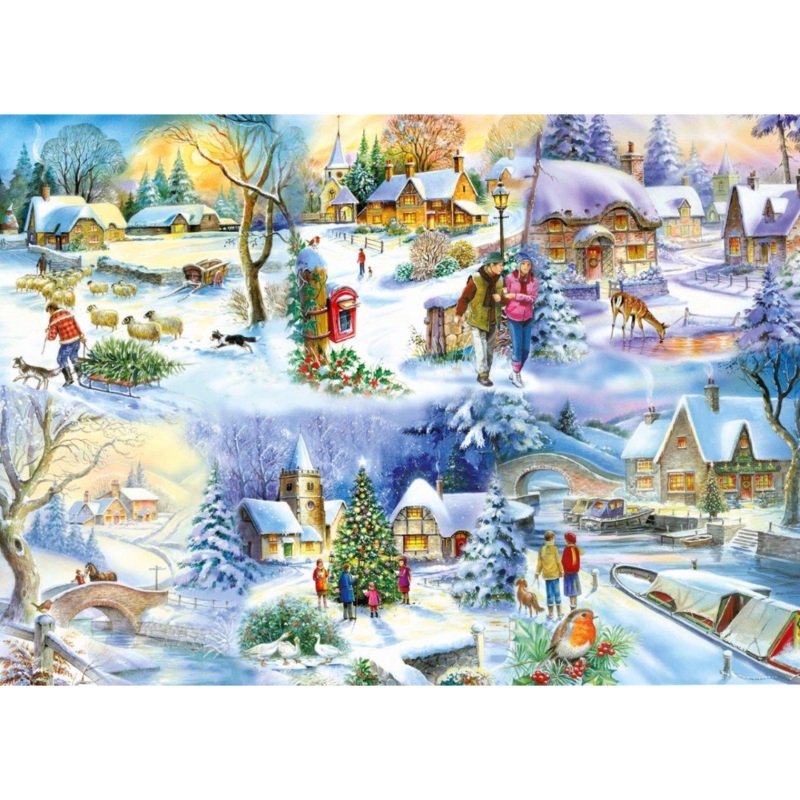 Snowy Afternoon  BIG 500 Piece Jigsaw Puzzle