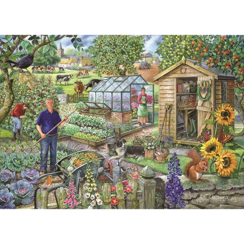 At The Allotment  BIG 500 Piece Jigsaw Puzzle