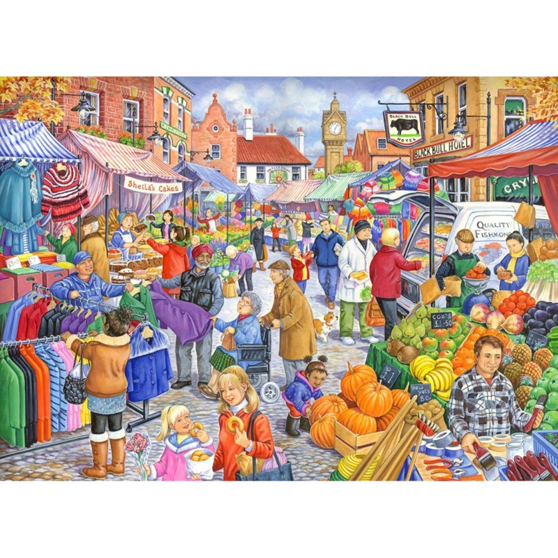 Market Day  BIG 250 Piece Jigsaw Puzzle