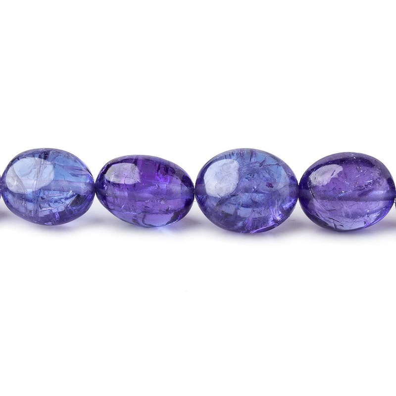 Tanzanite straight drilled plain ovals 5x4mm – 10x8mm 60 beads 18 inch (ONLINE ORDER ONLY)