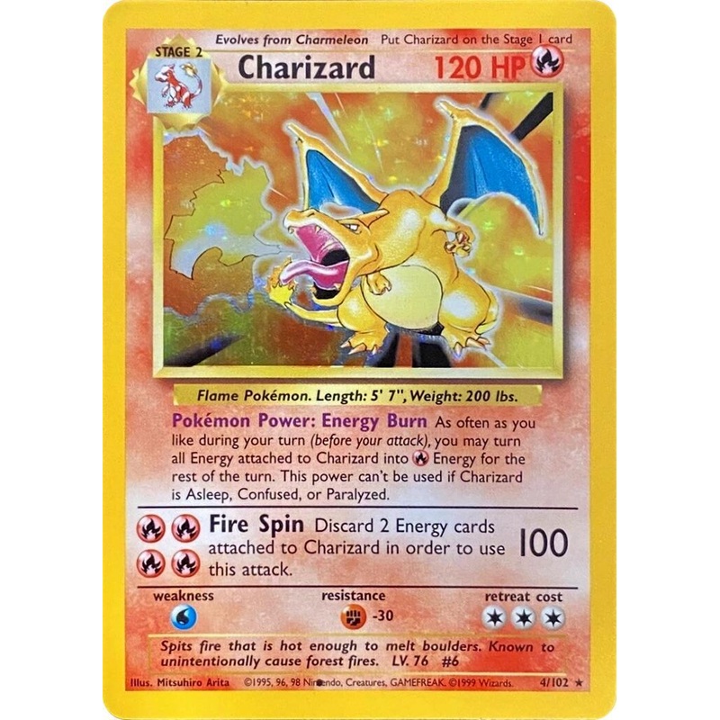 Charizard (004/102) (Black Dot Error) [Base Set 2] (ONLINE ORDER ONLY)