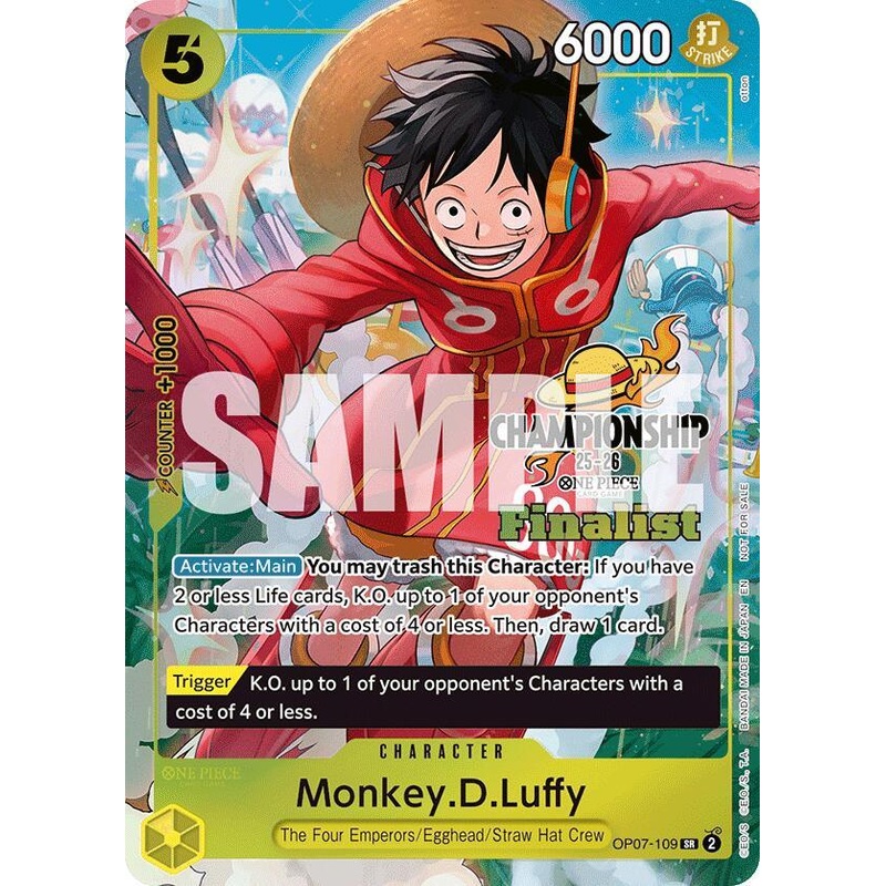 Monkey.D.Luffy (CS 25-26 Finalist Card Set 1) [One Piece Promotion Cards] (ONLINE ORDER ONLY)