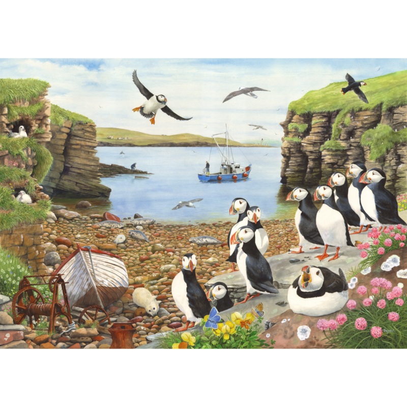 Puffin Parade  BIG 500 Piece Jigsaw Puzzle