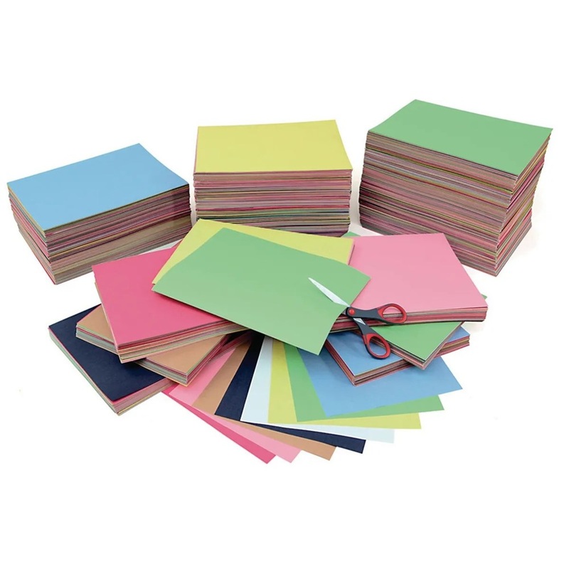 Remnant Assorted Coloured Construction Paper  Various Sizes 18kg