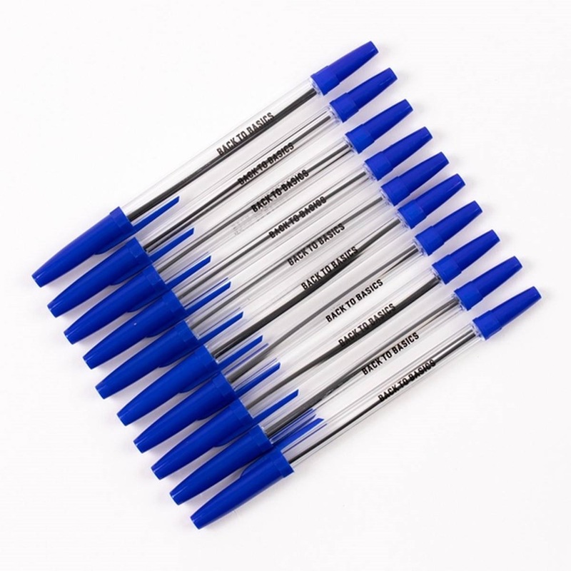 Back To Basics Ballpoint Pen  Blue  Pack of 50