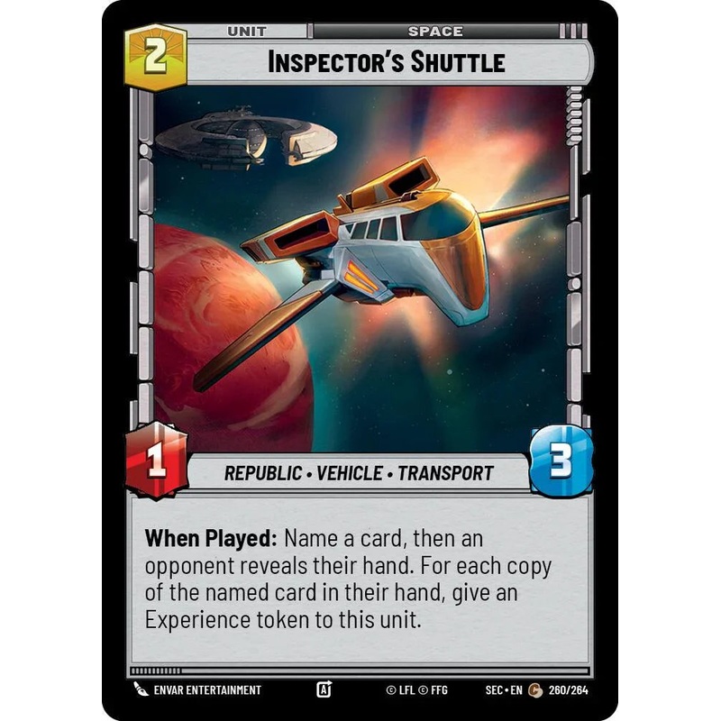 Inspector’s Shuttle (260/264) (260/264) [Secrets of Power] (ONLINE ORDER ONLY)