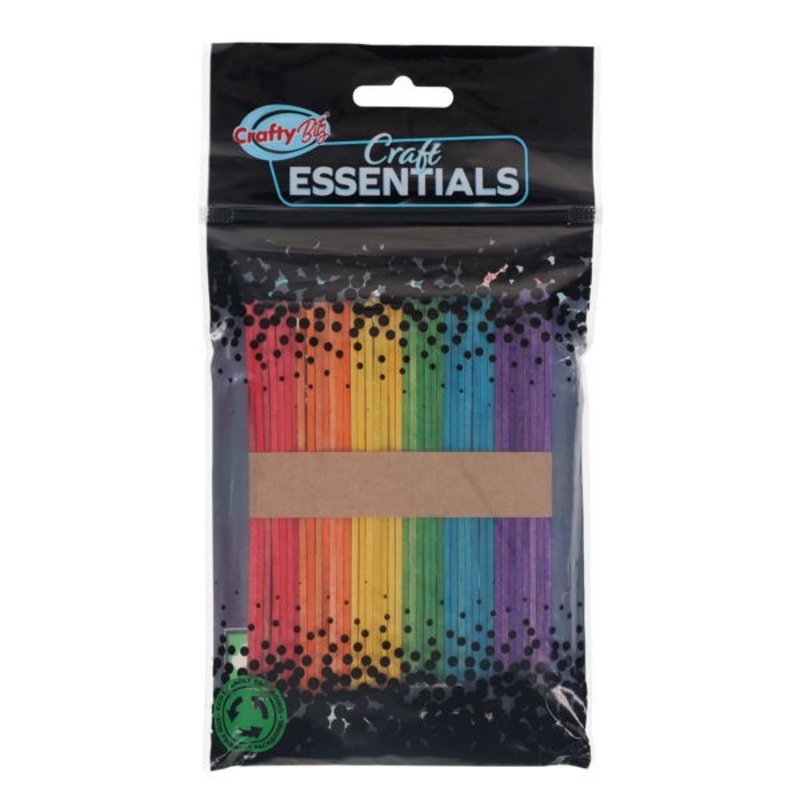 Lollipop Sticks Coloured Pack of 42