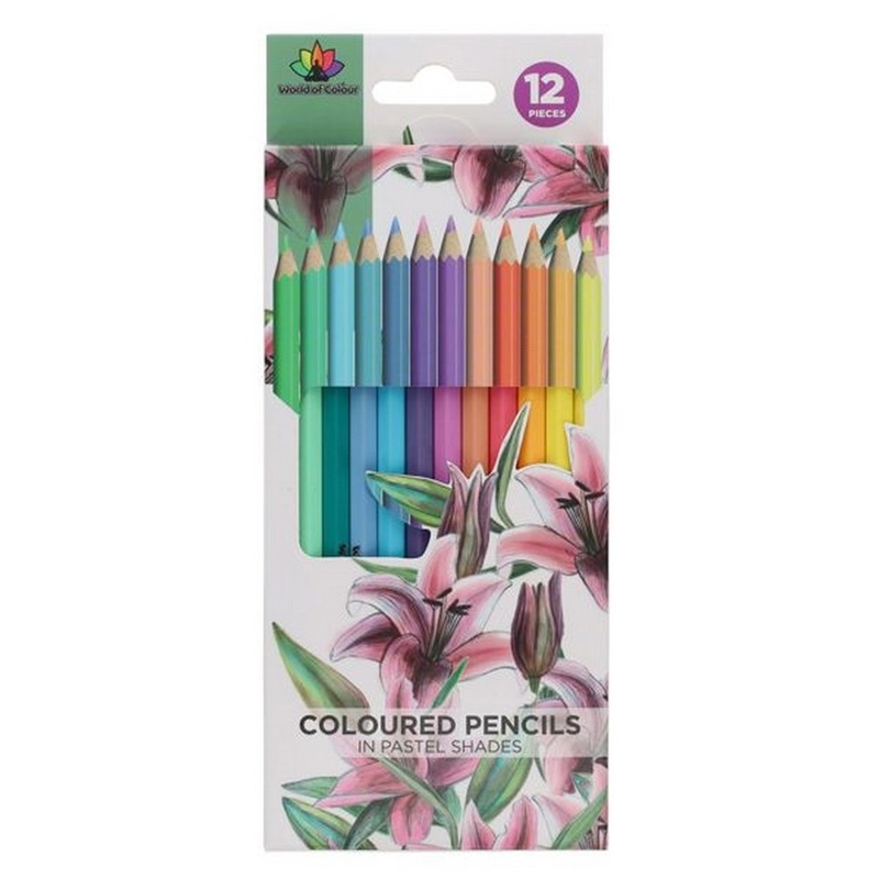 Pastel Colouring Pencils Pack of 12