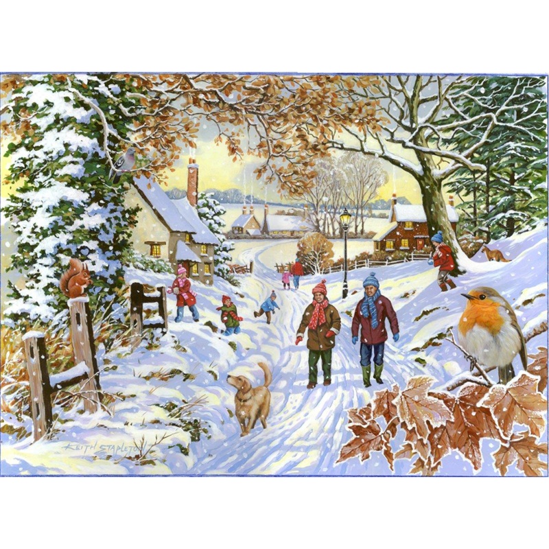 Snowy Walk  BIG 500 Piece Jigsaw Puzzle
